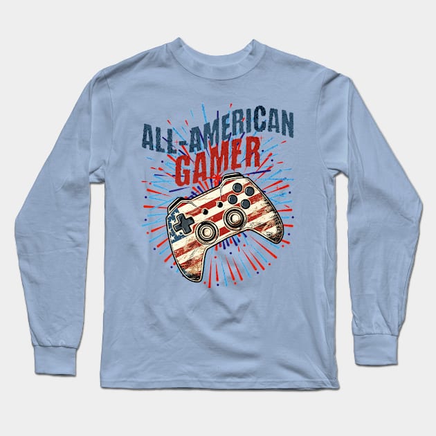 All-American Gamer Long Sleeve T-Shirt by Luxinda